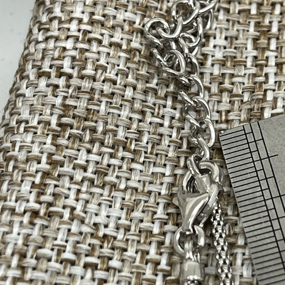 Vintage Epiphany Diamonique Sterling Silver Necklace 16-18" Adjustable - Picture 9 of 16